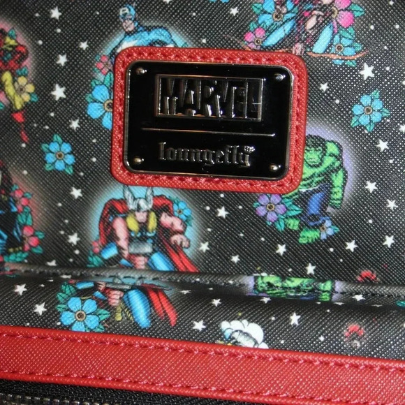 Loungefly Marvel Avengers Mini Backpack Floral Tattoo Print NWT main image 14